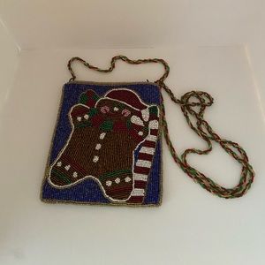 Vintage C. Marie Beaded Shoulder/Crossbody Purse Gingerbread